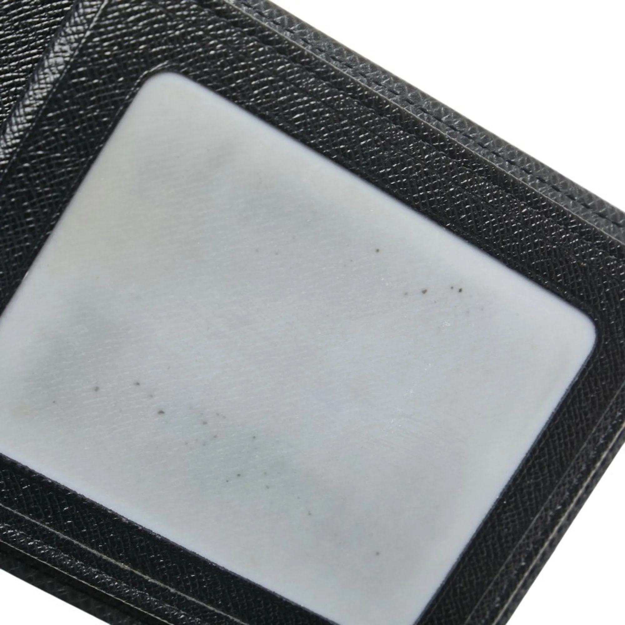 Louis Vuitton Noir Leather Wallet (Bi-Fold) (Pre-Owned)