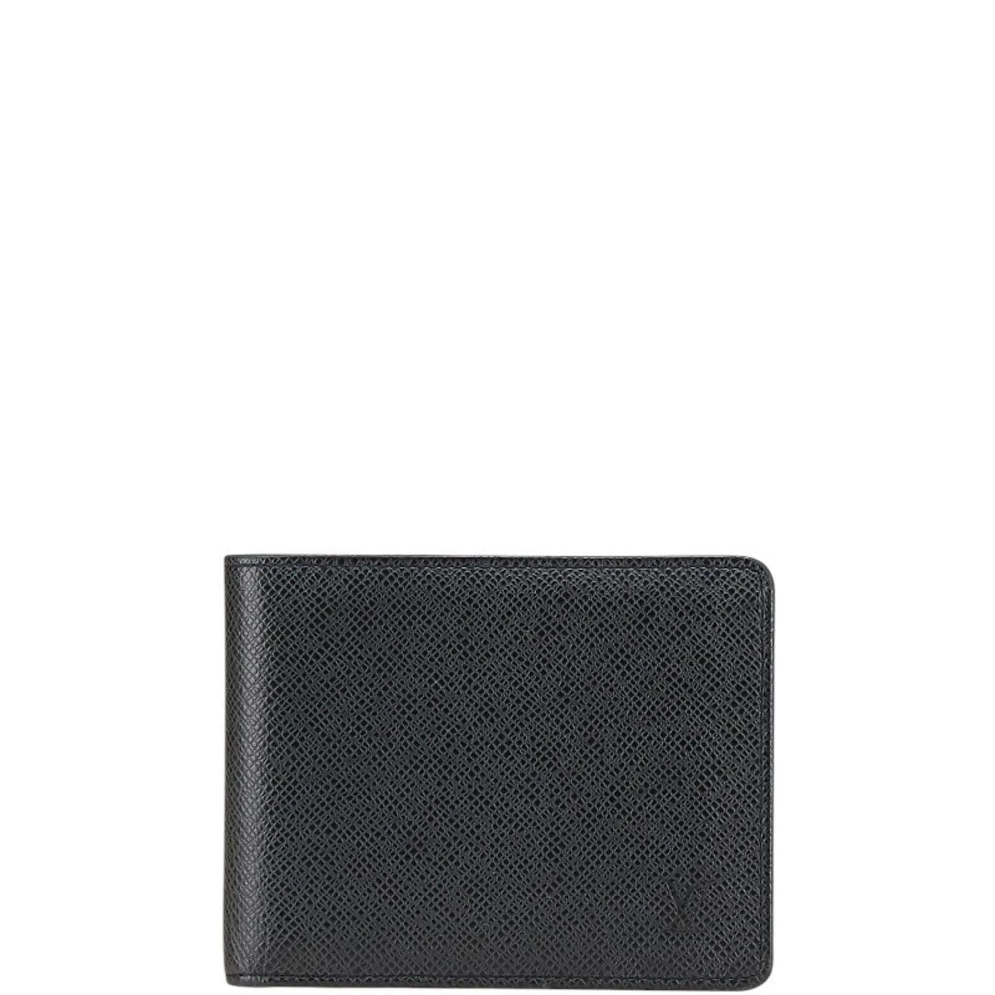 Louis Vuitton Noir Leather Wallet (Bi-Fold) (Pre-Owned)