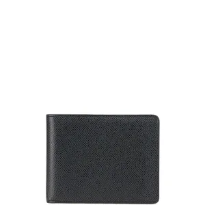 Louis Vuitton Noir Leather Wallet (Bi-Fold) (Pre-Owned)