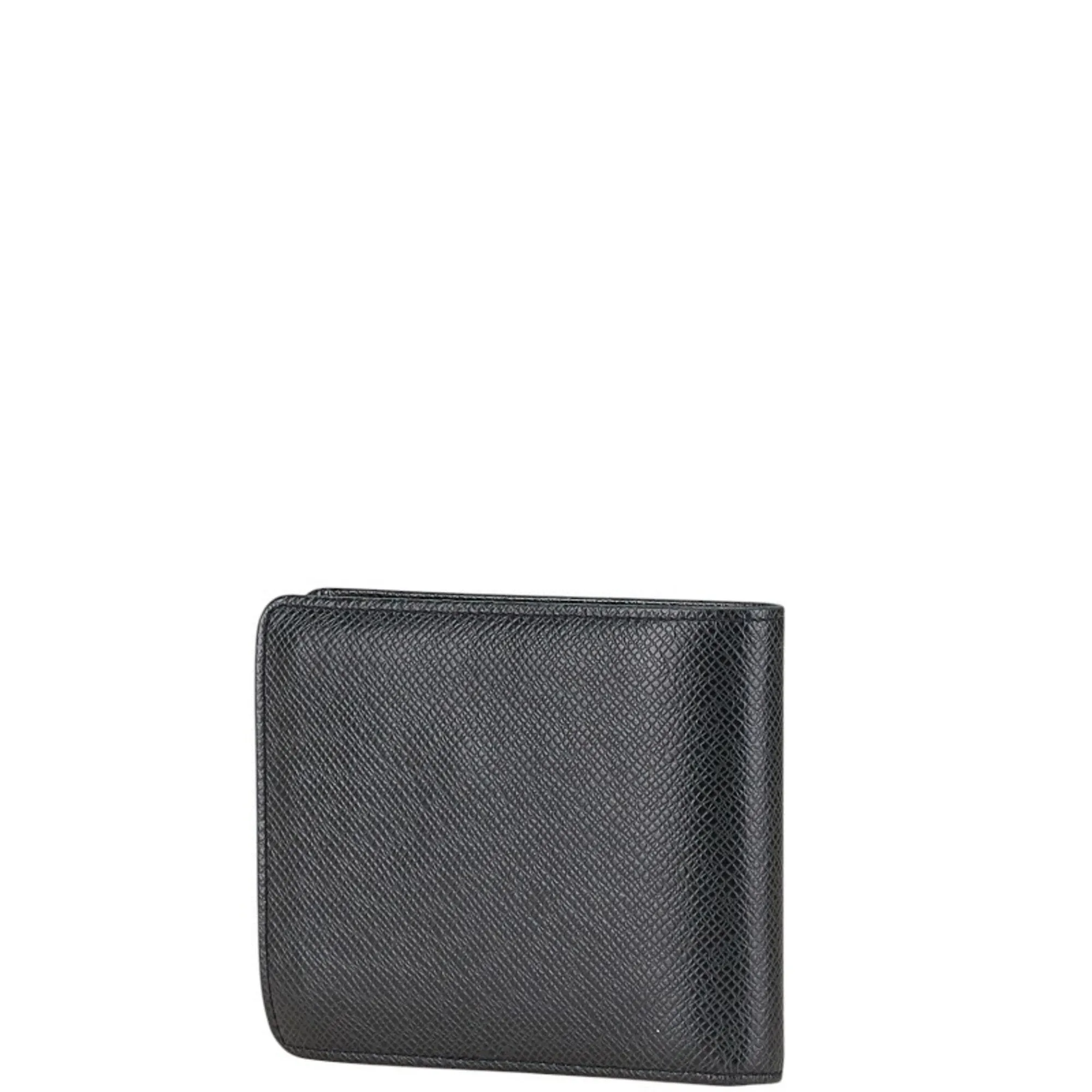 Louis Vuitton Noir Leather Wallet (Bi-Fold) (Pre-Owned)