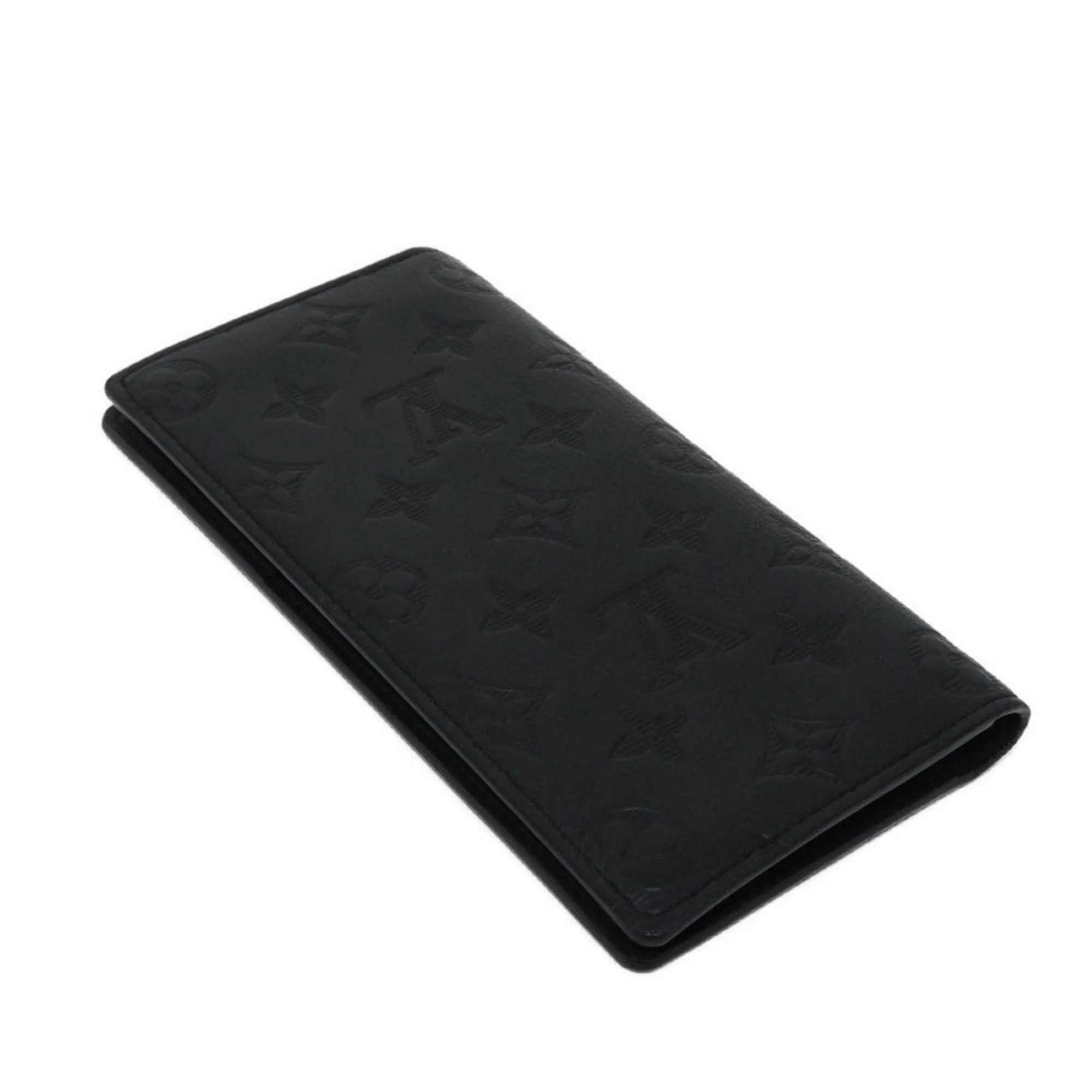 Louis Vuitton Noir Monogram Shadow Long Wallet (Bi-Fold) (Pre-Owned)