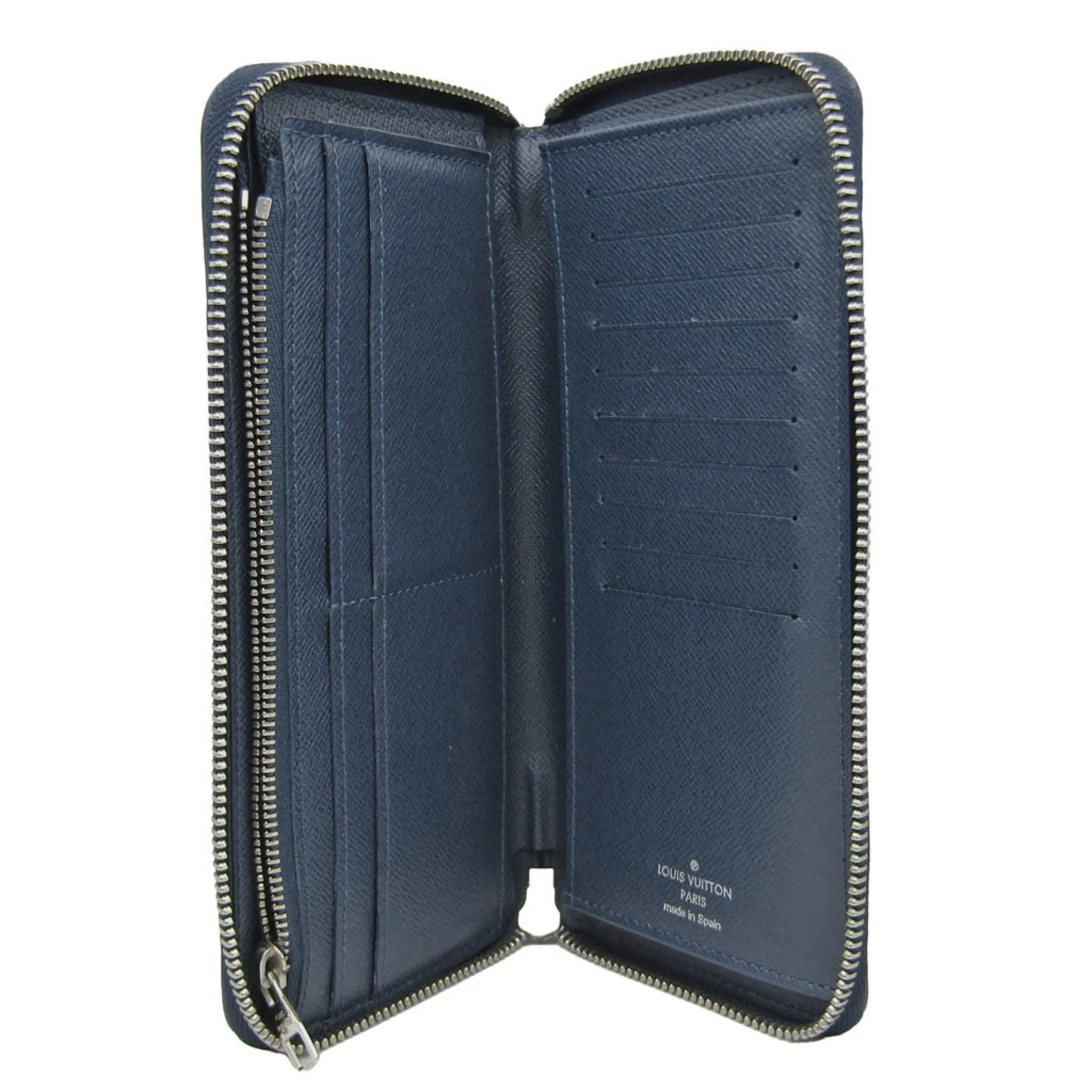 Louis Vuitton Taiga Navy Ocean Taiga Leather Long Wallet (Bi-Fold) (Pre-Owned)