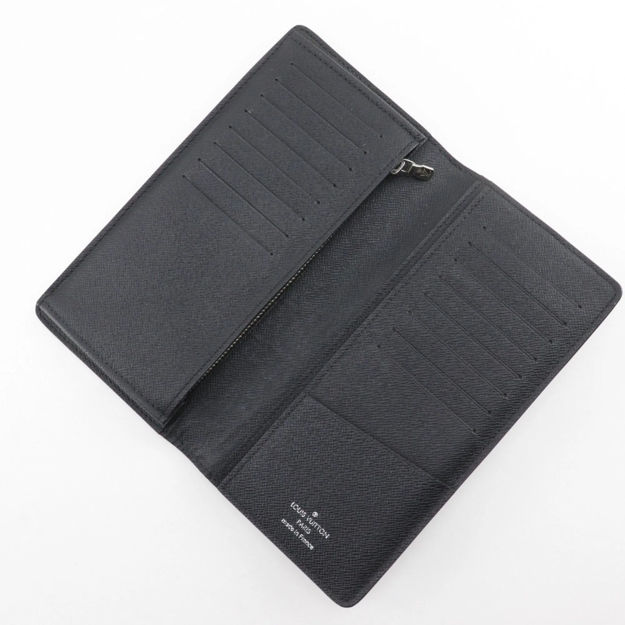 Louis Vuitton Taiga Noir Taiga Leather Long Wallet (Bi-Fold) (Pre-Owned)
