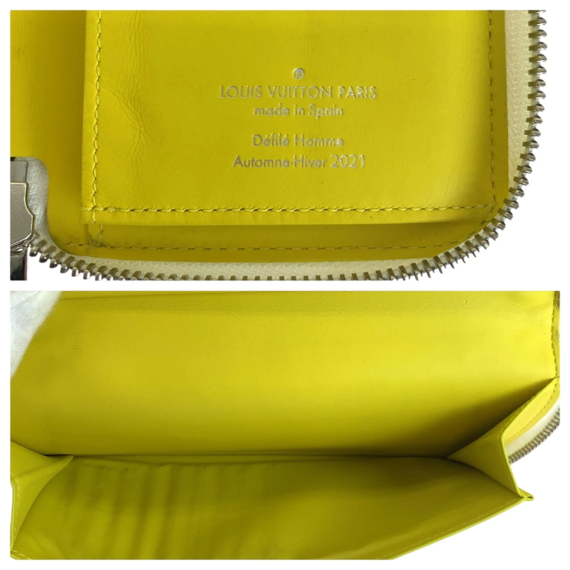 Louis Vuitton yellow Leather Long Wallet (Bi-Fold) (Pre-Owned)