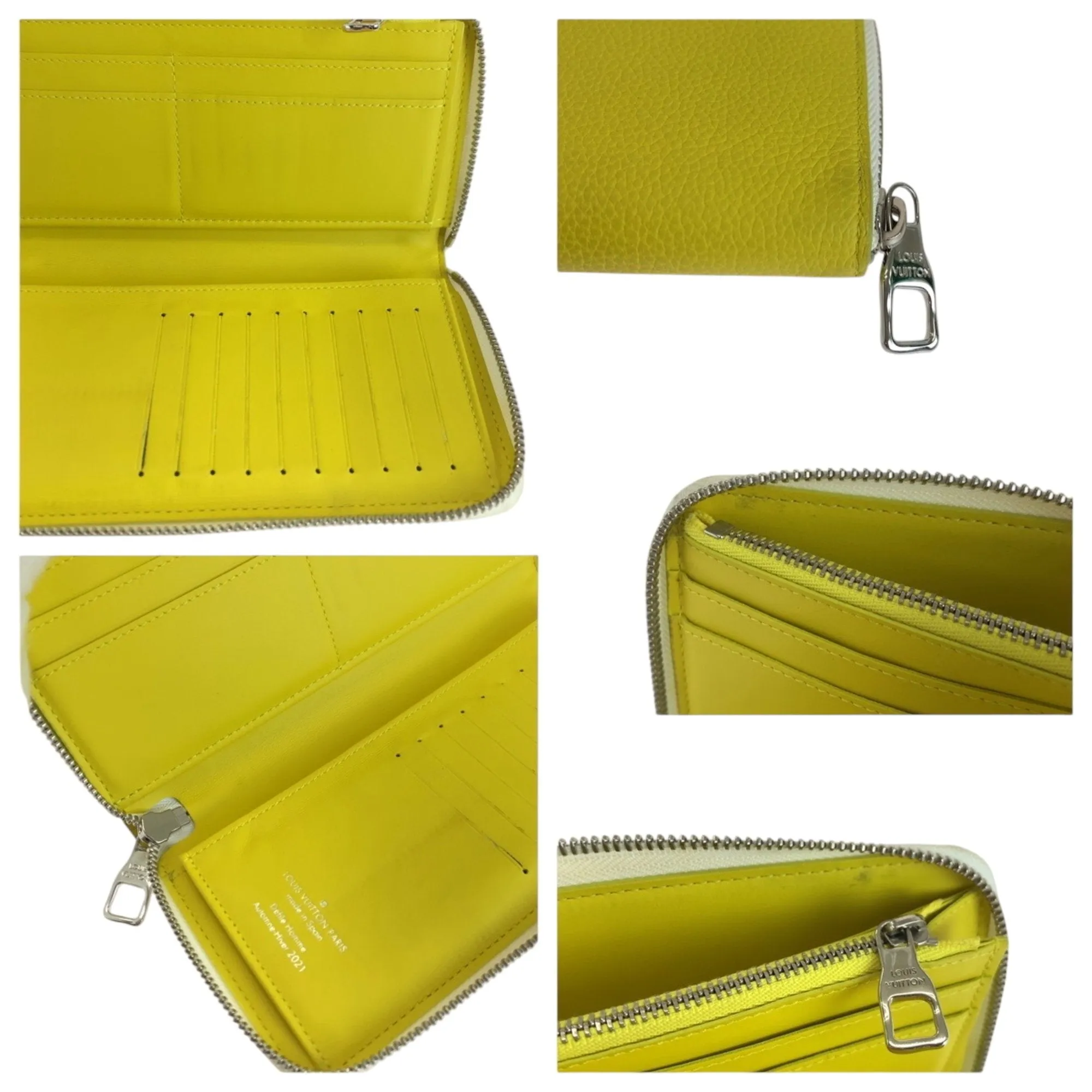 Louis Vuitton yellow Leather Long Wallet (Bi-Fold) (Pre-Owned)