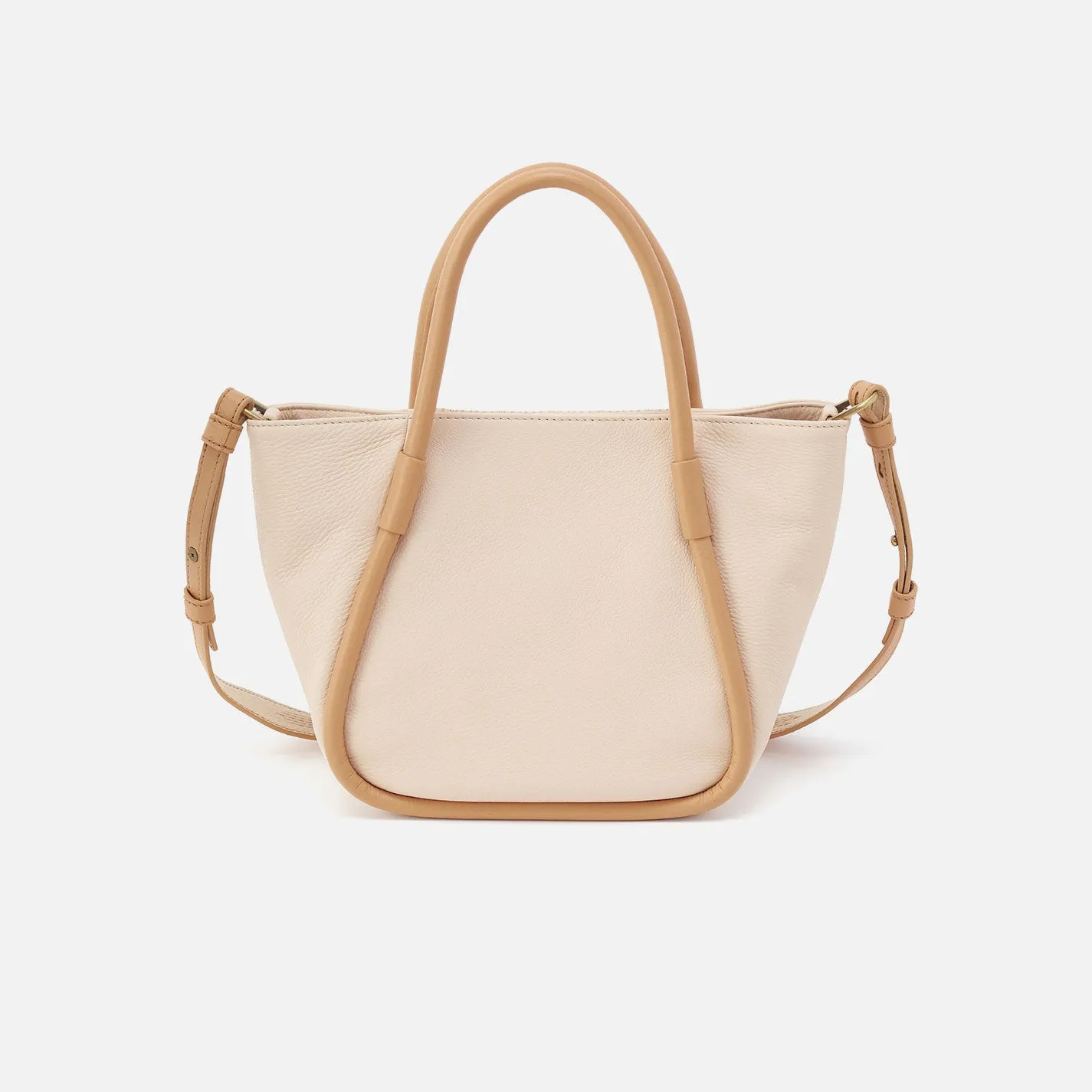 Margot Satchel In Pebbled Leather - Cream
