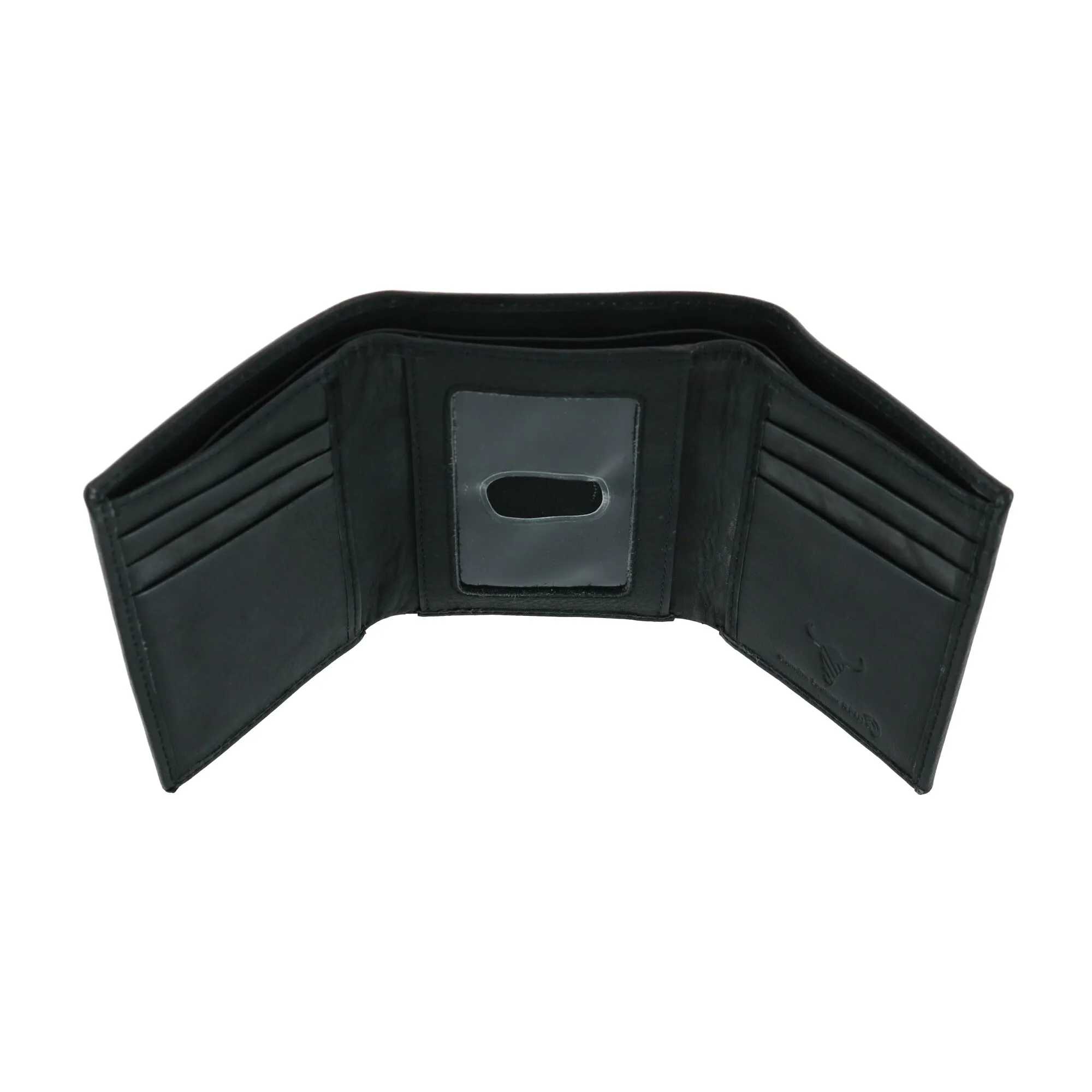 Men's American Bison Leather RFID Trifold Wallet