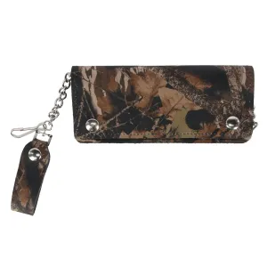 Men's Camo Print Long Chain Wallet