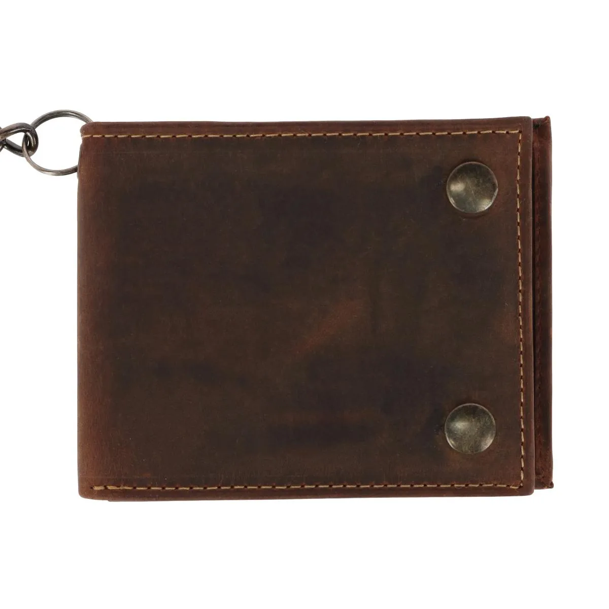 Men's Leather Bifold Chain Wallet