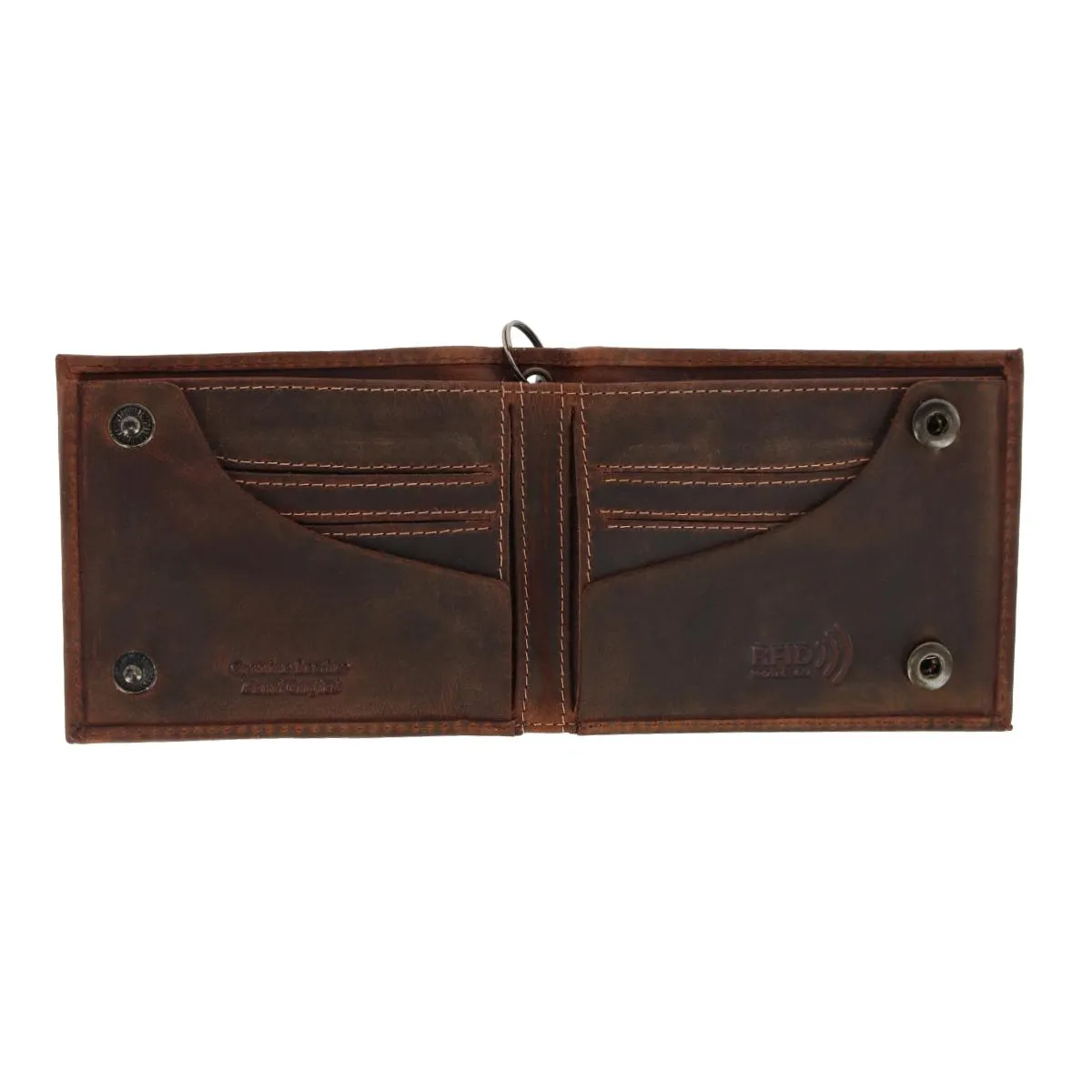 Men's Leather Bifold Chain Wallet