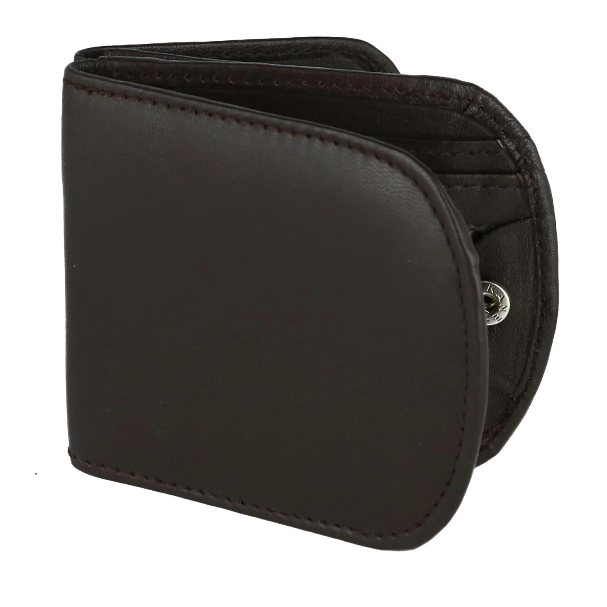 Men's Leather Front Pocket C-Fold Taxi Wallet