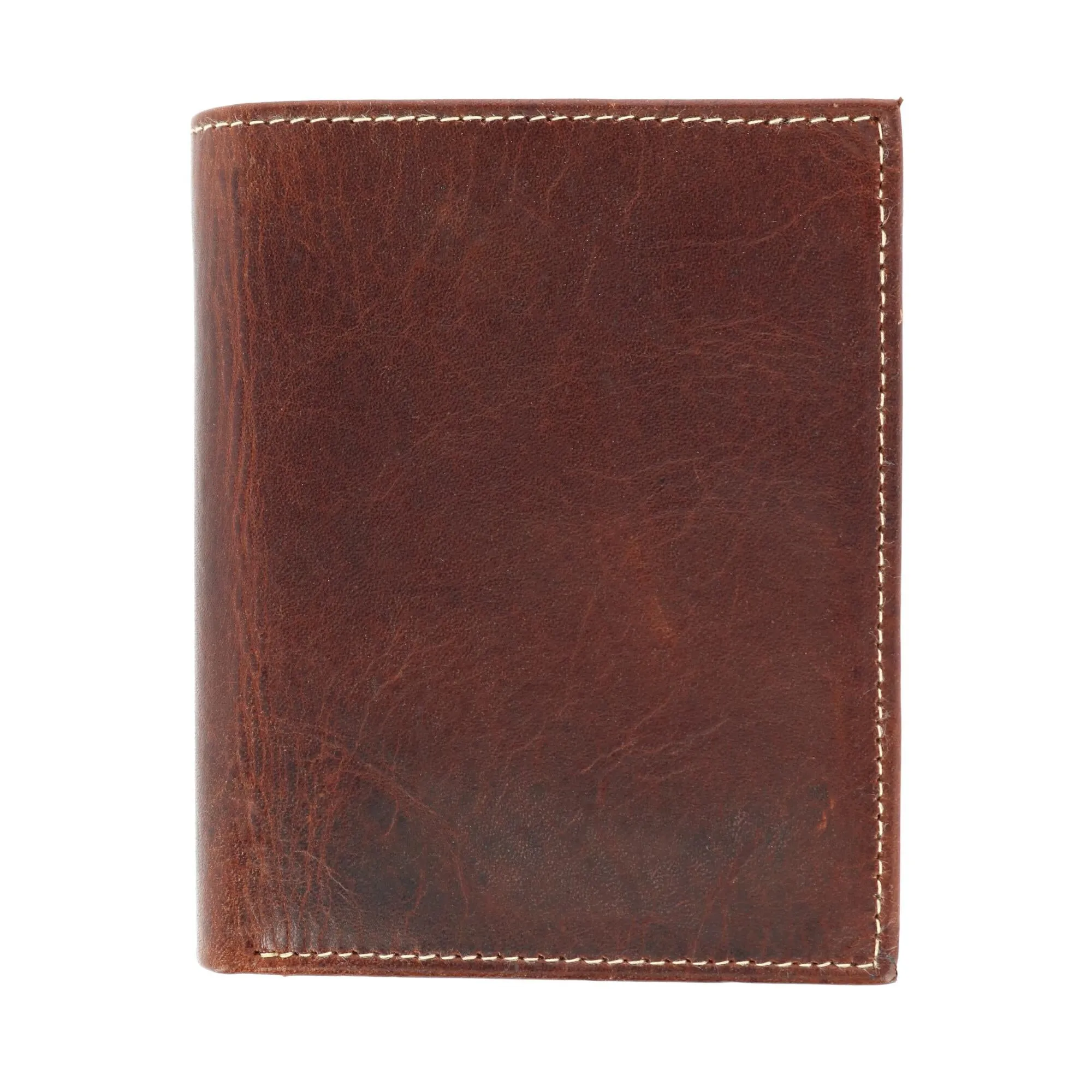 Men's Oil Pull Up Leather Euro Bifold Wallet