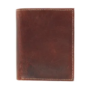 Men's Oil Pull Up Leather Euro Bifold Wallet