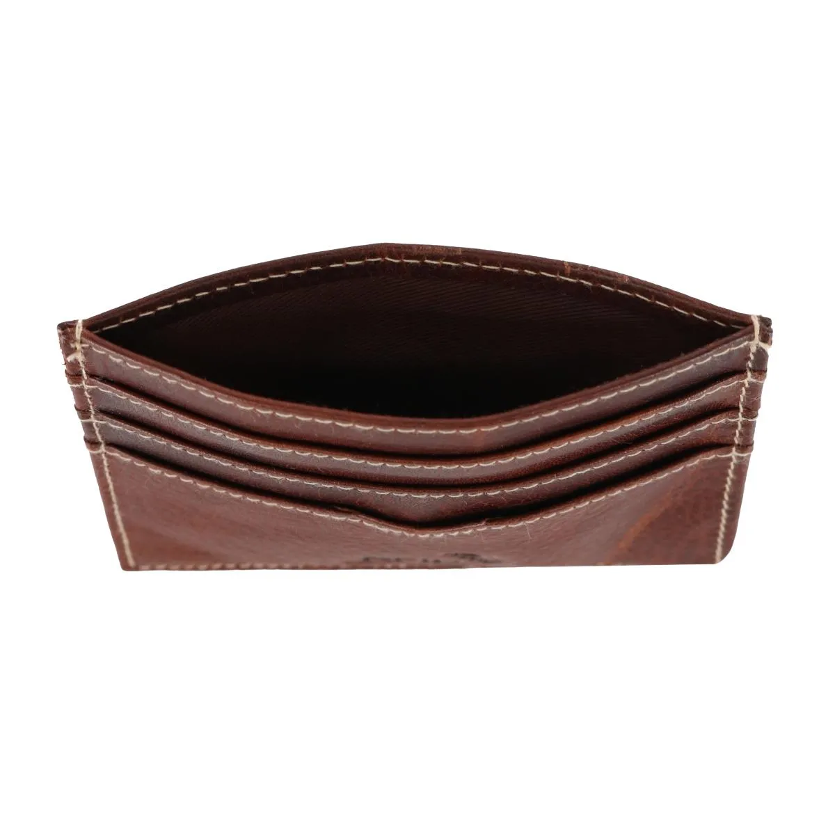 Men's Oil Pull Up Leather RFID Slim Card Case Wallet