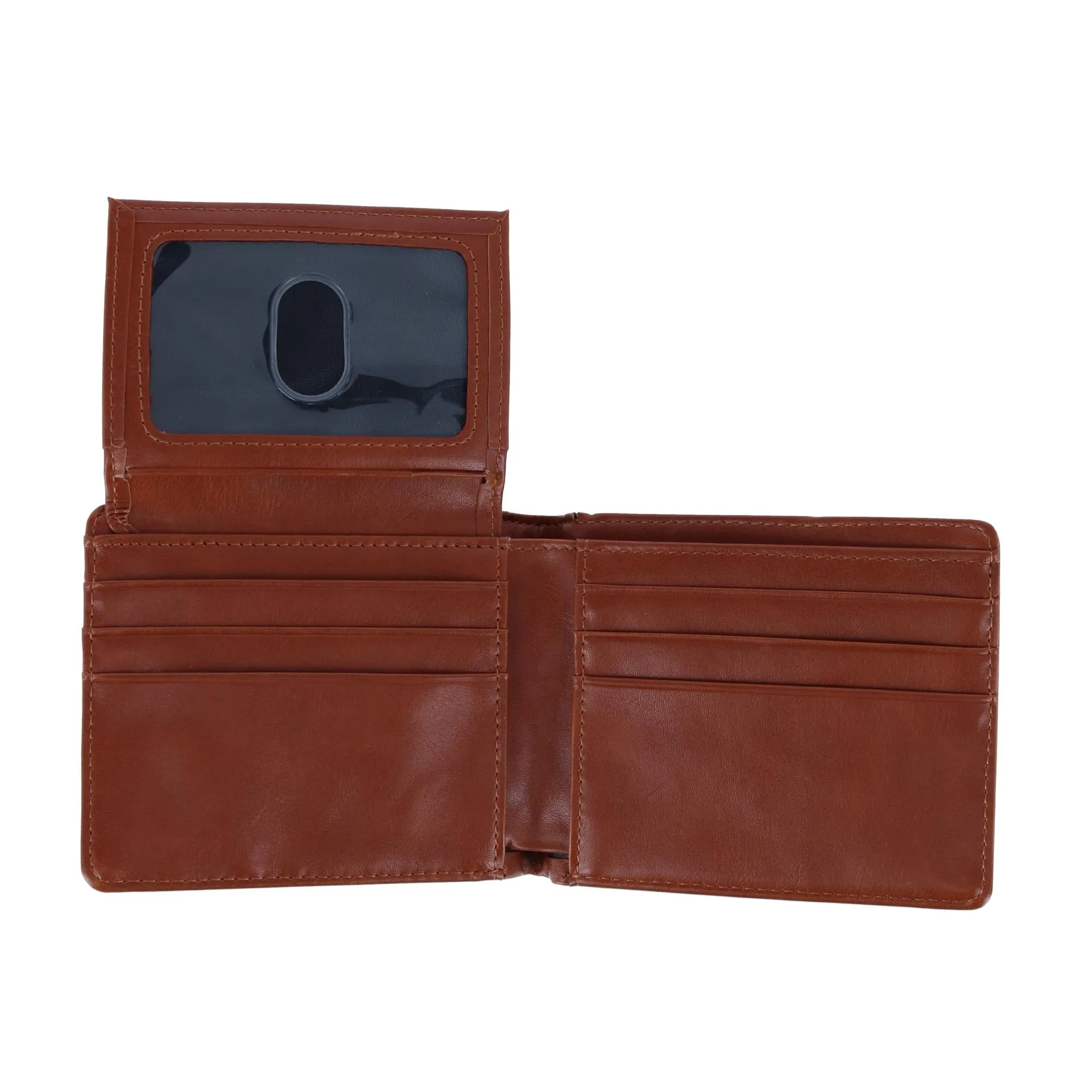 Men's RFID Distressed Vegan Leather Bifold Wallet