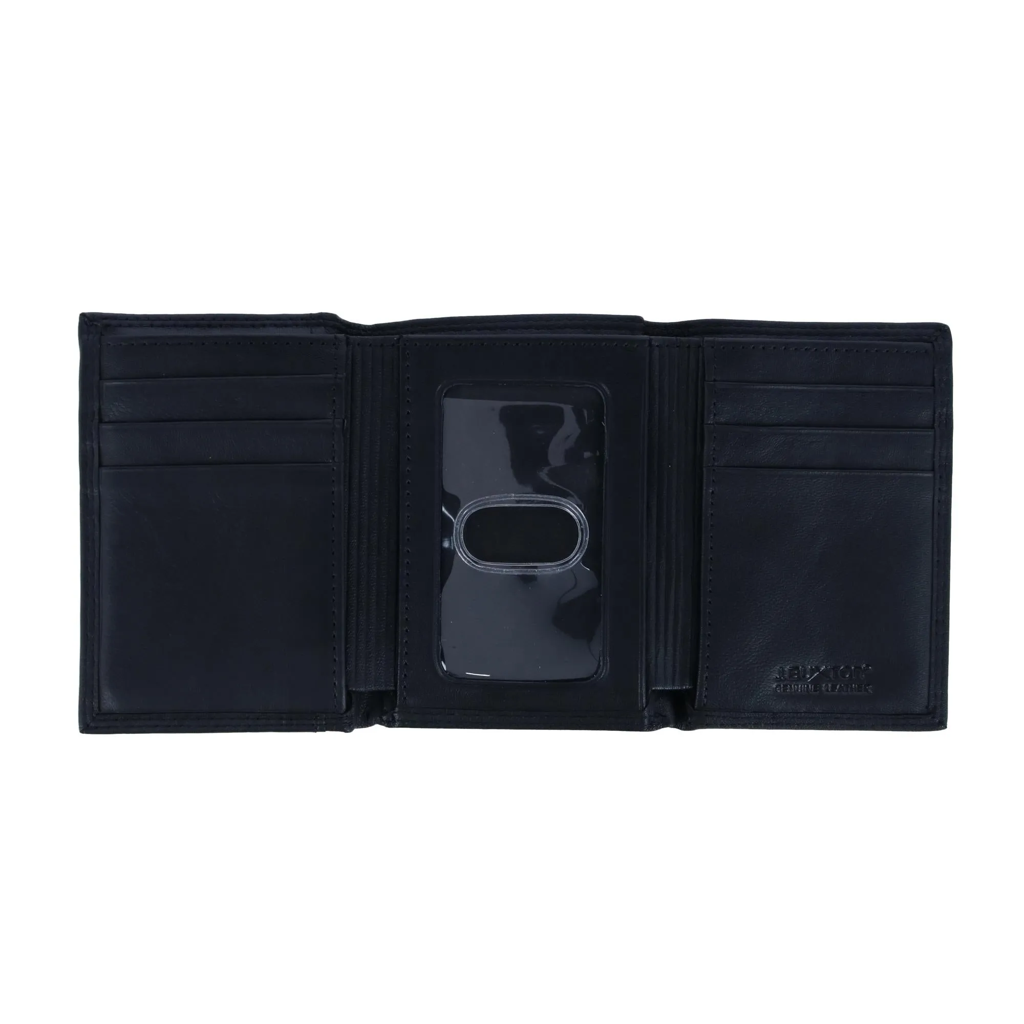 Men's RFID Nappa Leather Removable ID Trifold Wallet