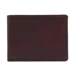 Men's RFID Vintage Leather Bifold Wallet with ID Flap