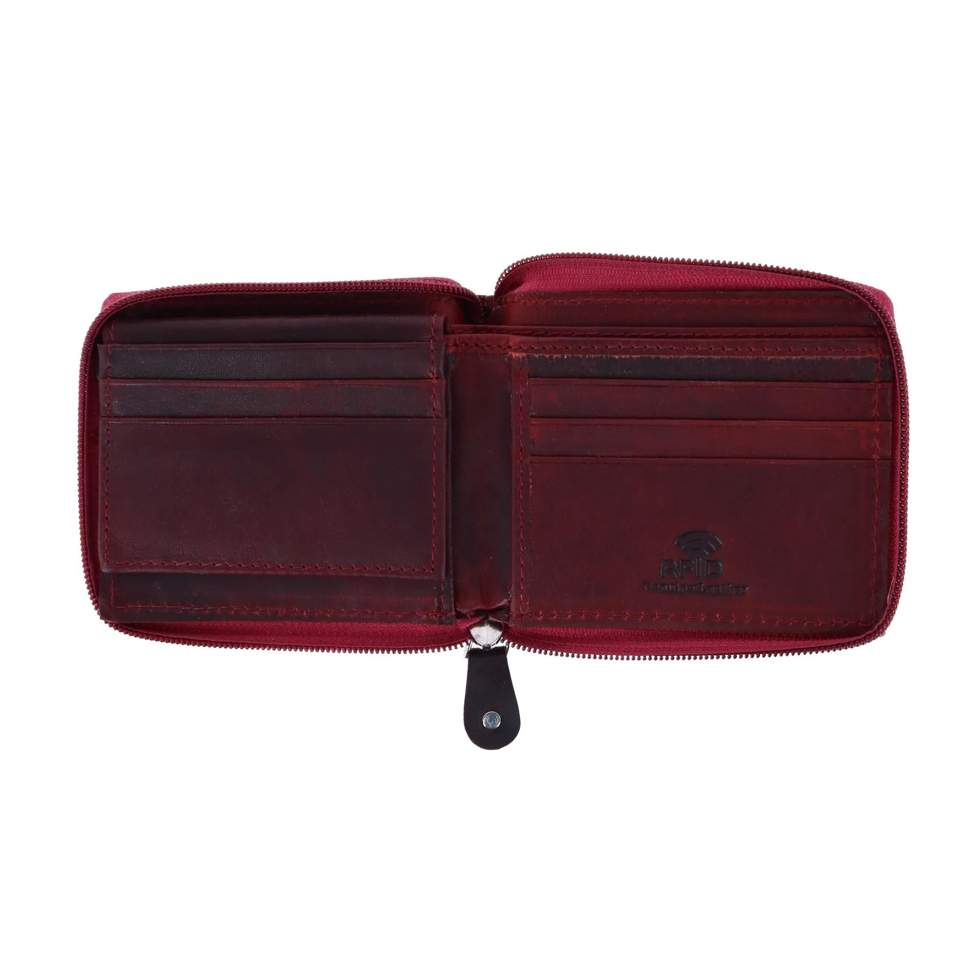 Men's RFID Zip Around Wallet