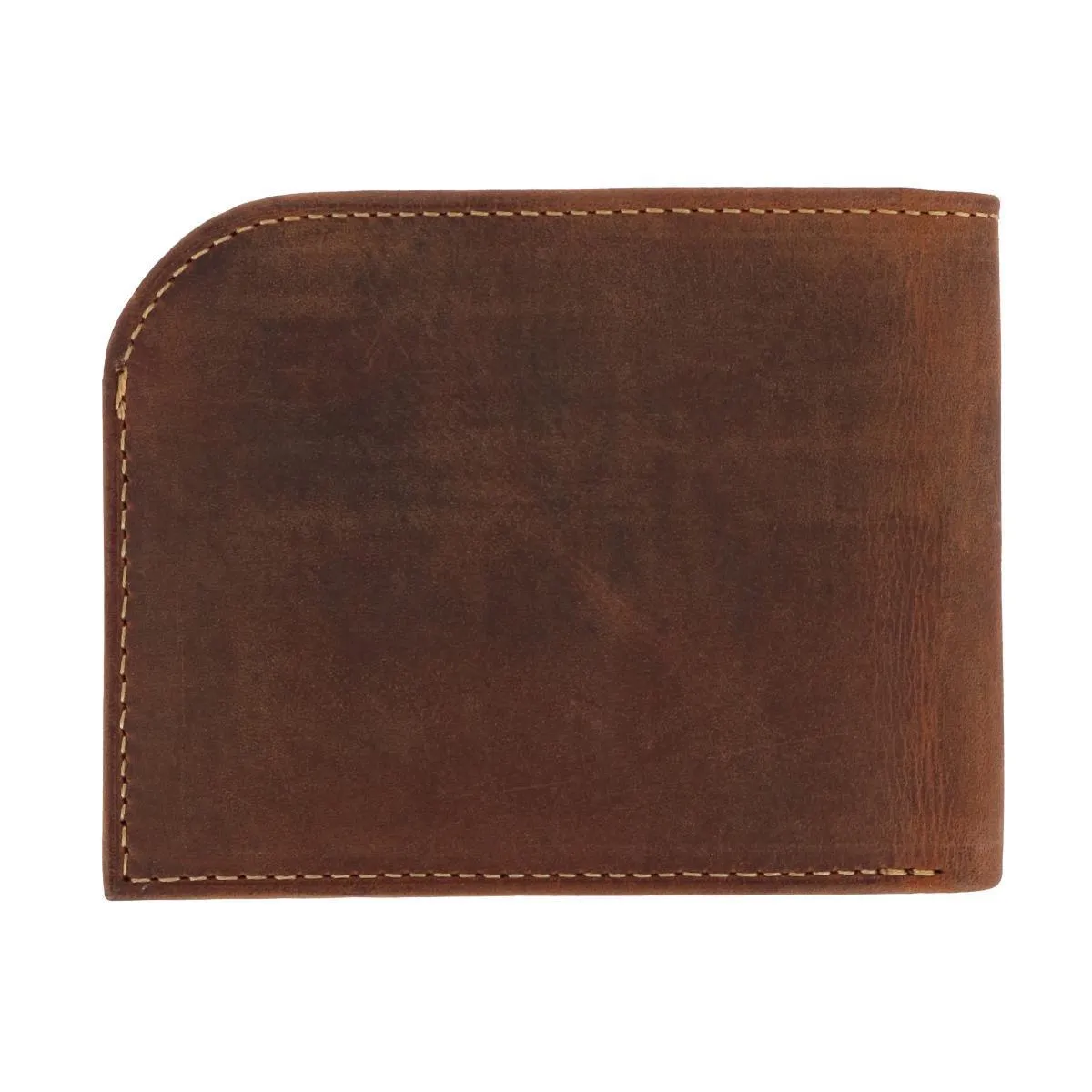 Men's Vintage Hunter Leather Curved Front Pocket Wallet