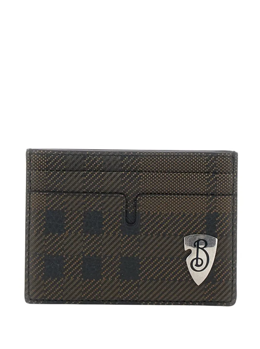 Metallic Logo Beige Wallet