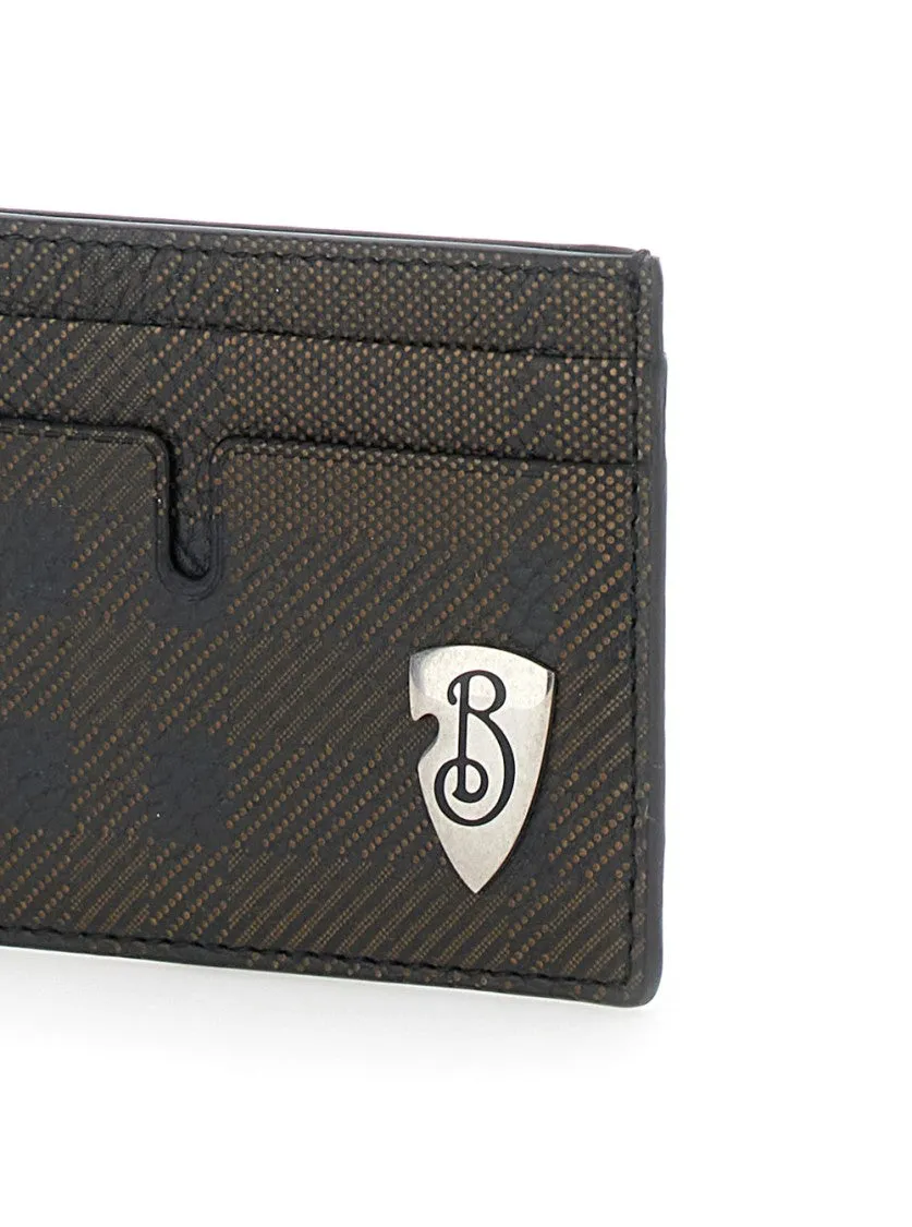 Metallic Logo Beige Wallet