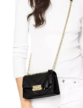 Michael Michael Kors Cece Chevron Quilted Leather Mini Chain Crossbody