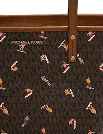 Michael Michael Kors Jet Set Travel Aspen Signature Medium Top Zip Tote Bag
