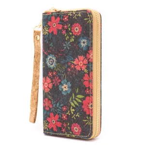 Mid- Wild Blossoms - Vegan Cork Wallet BAGD-200-B
