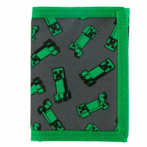 Minecraft Creeper Crowd Trifold Wallet