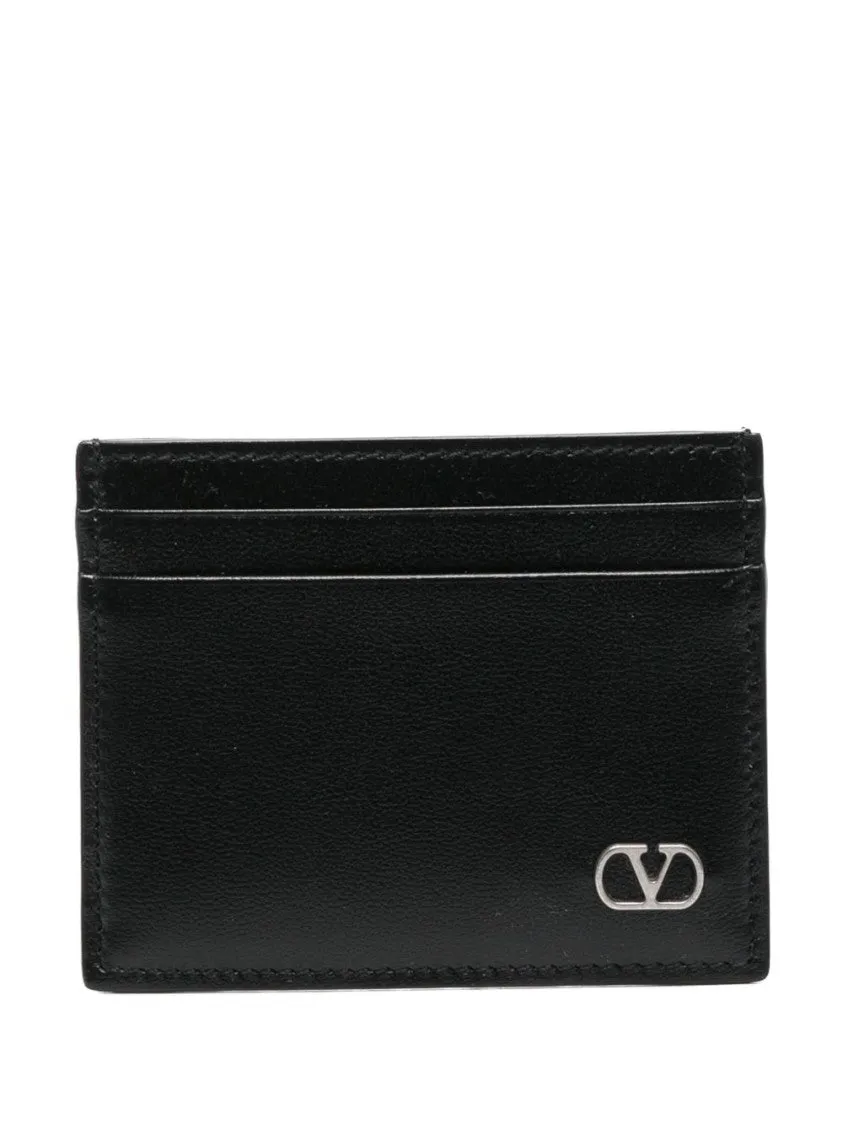 Minimalist Black Leather Card Holder