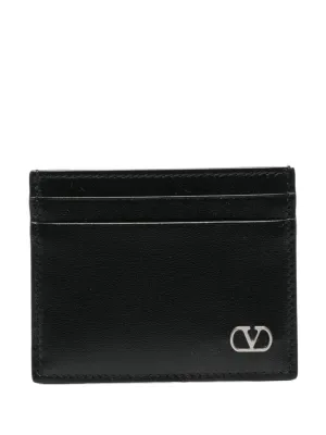 Minimalist Black Leather Card Holder