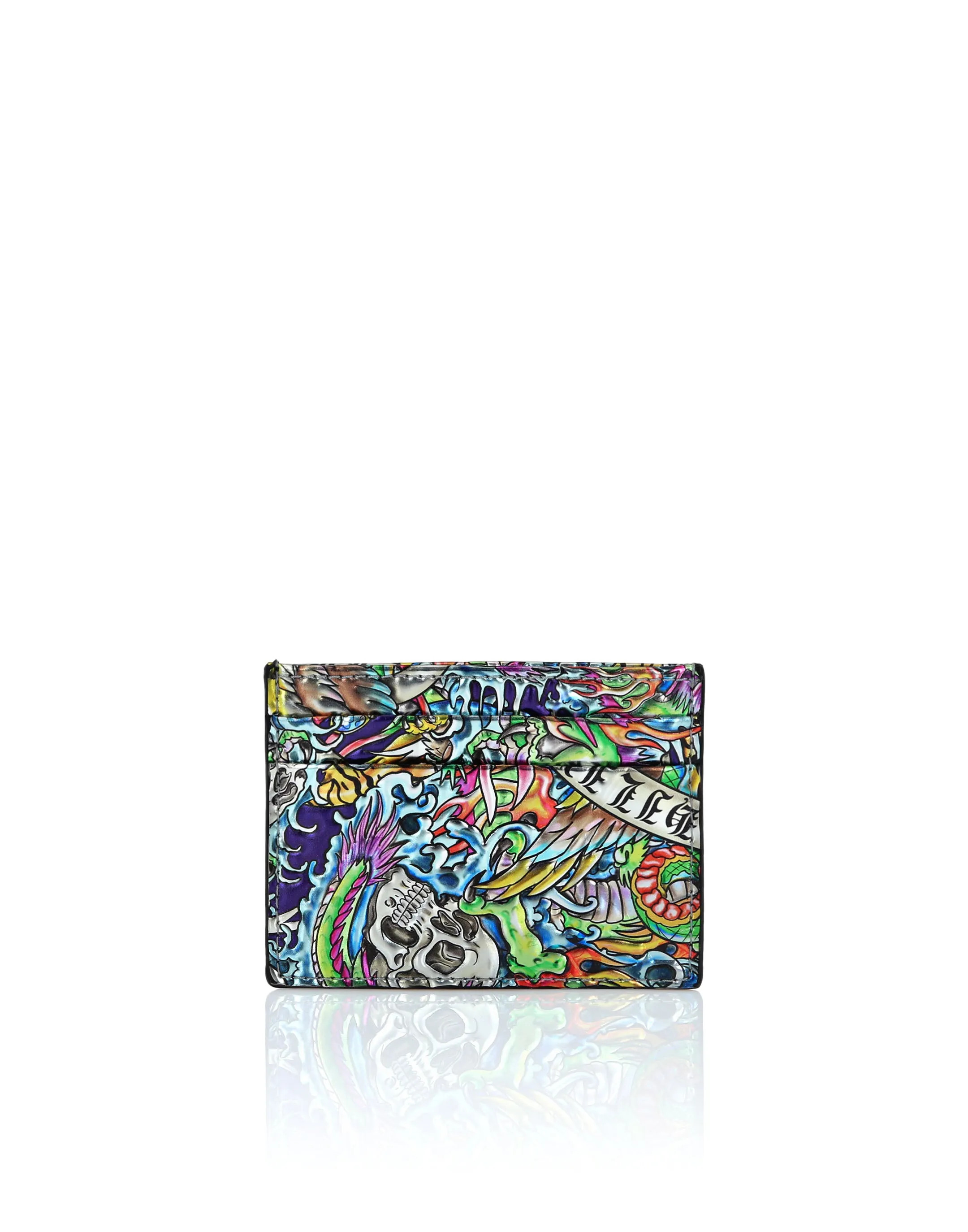 Mirror Leather Credit Cards Holder Tattoo