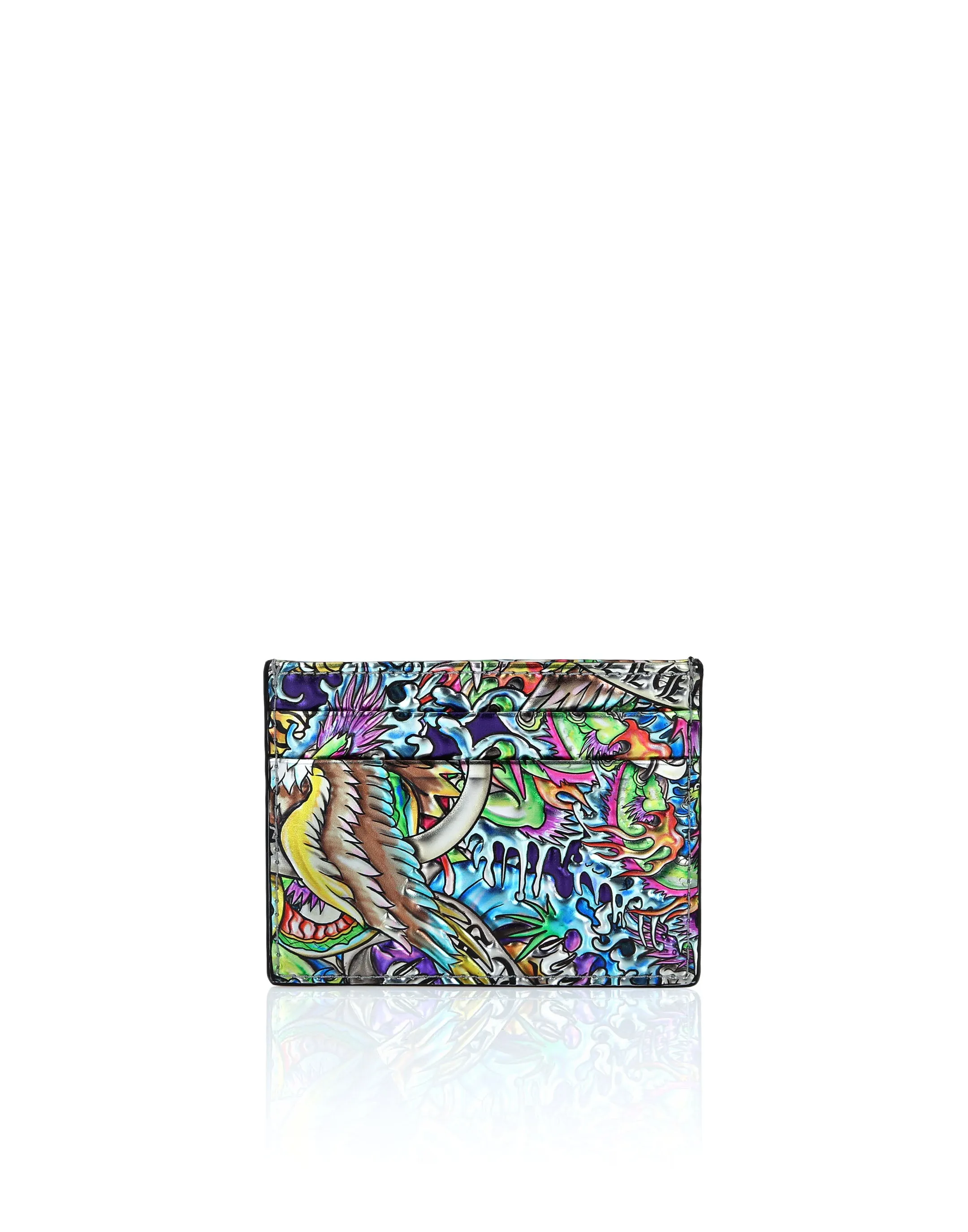 Mirror Leather Credit Cards Holder Tattoo