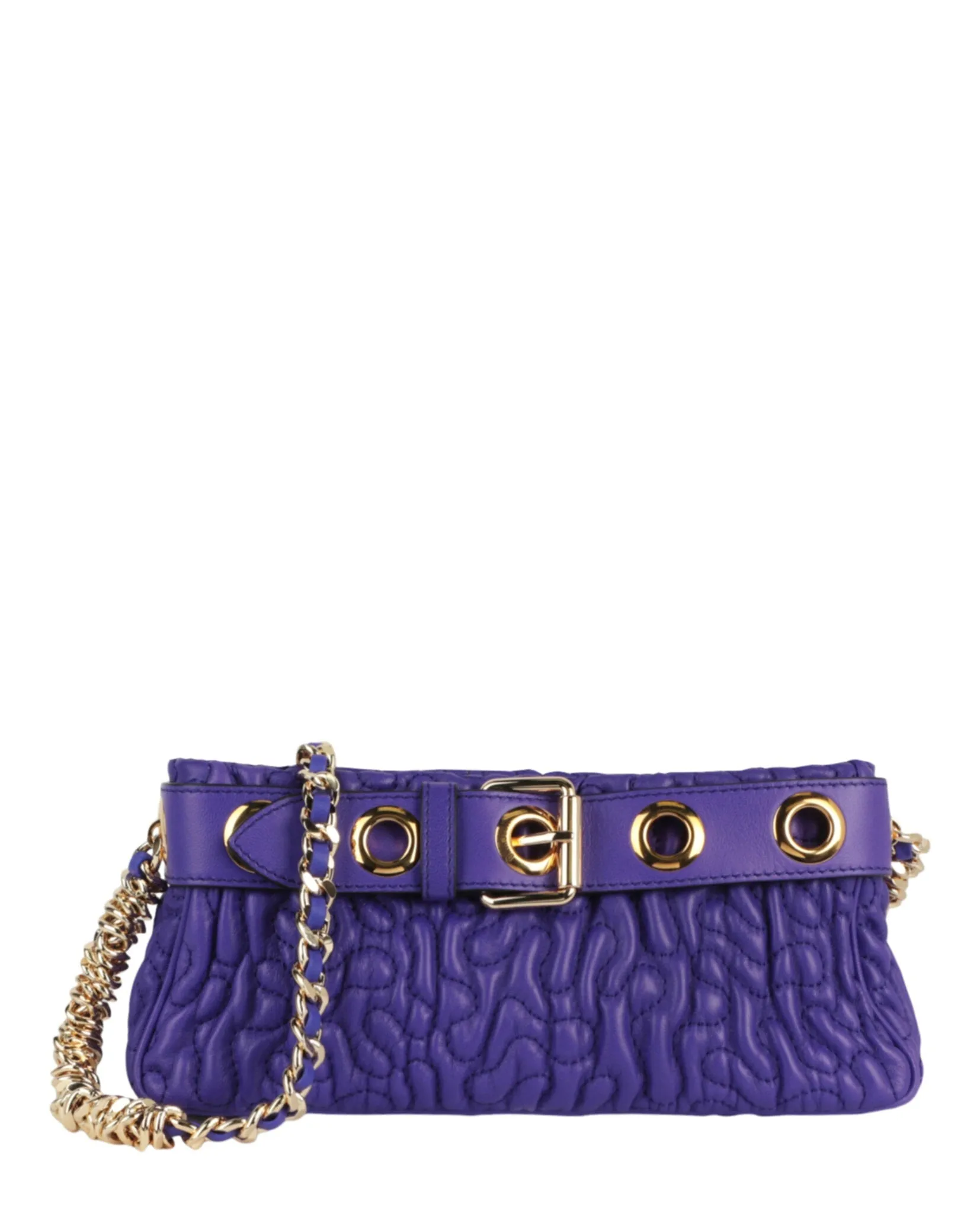 Moschino Destroyed Chain Quilted Shoulder Bag Womens 7597-8002-0279