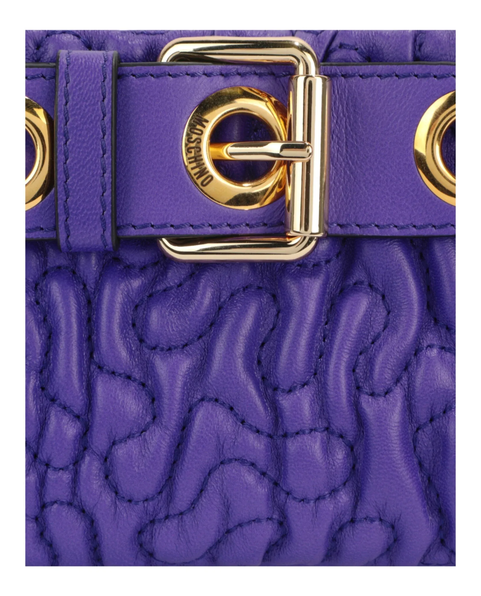 Moschino Destroyed Chain Quilted Shoulder Bag Womens 7597-8002-0279