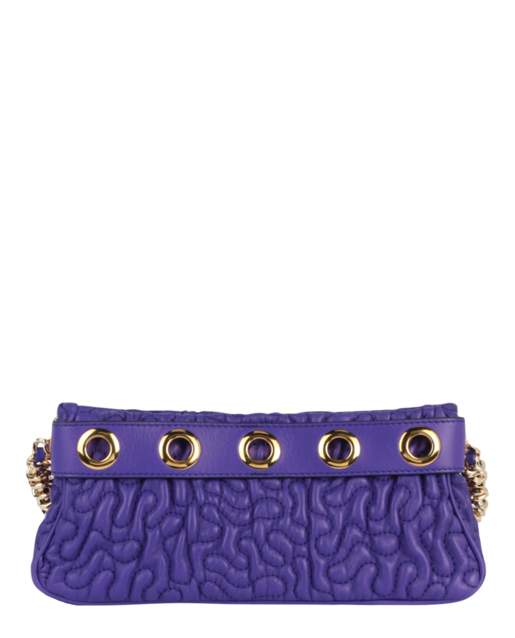 Moschino Destroyed Chain Quilted Shoulder Bag Womens 7597-8002-0279