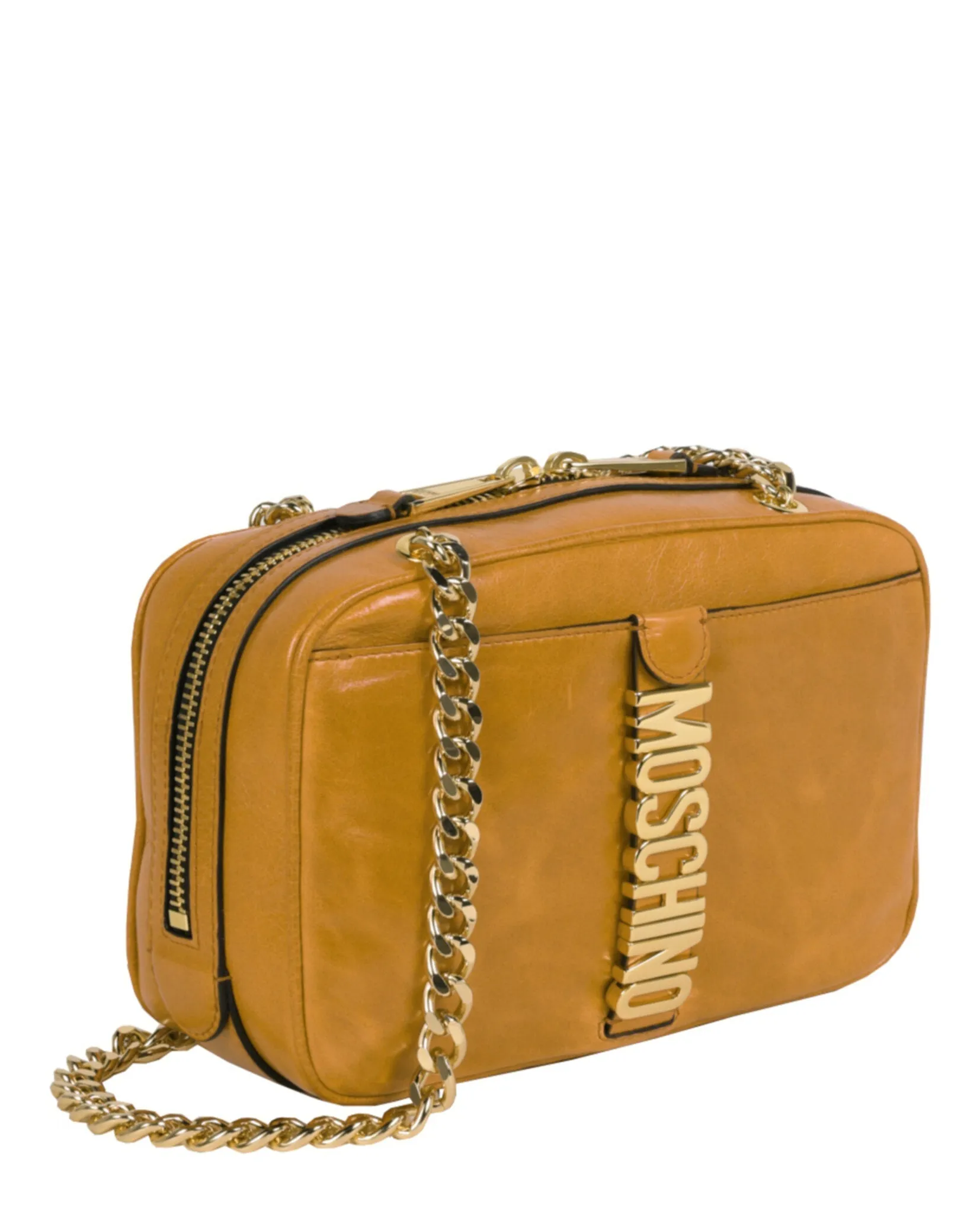 Moschino Leather Logo Shoulder Bag Womens 7466-8006-0011
