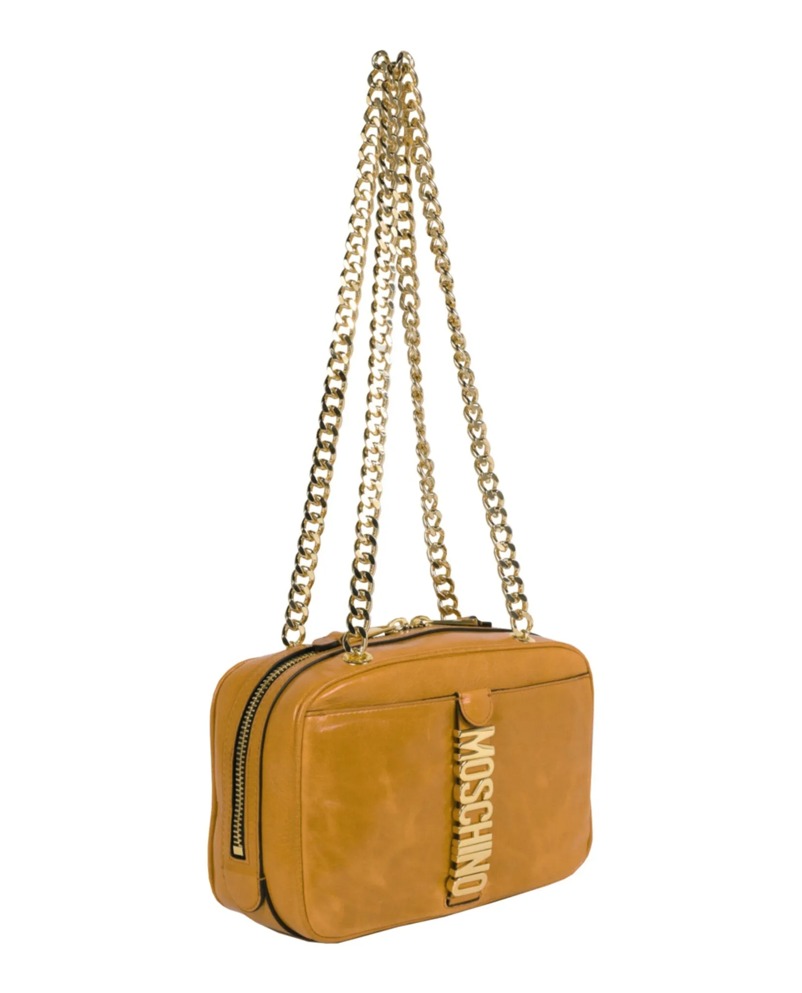 Moschino Leather Logo Shoulder Bag Womens 7466-8006-0011