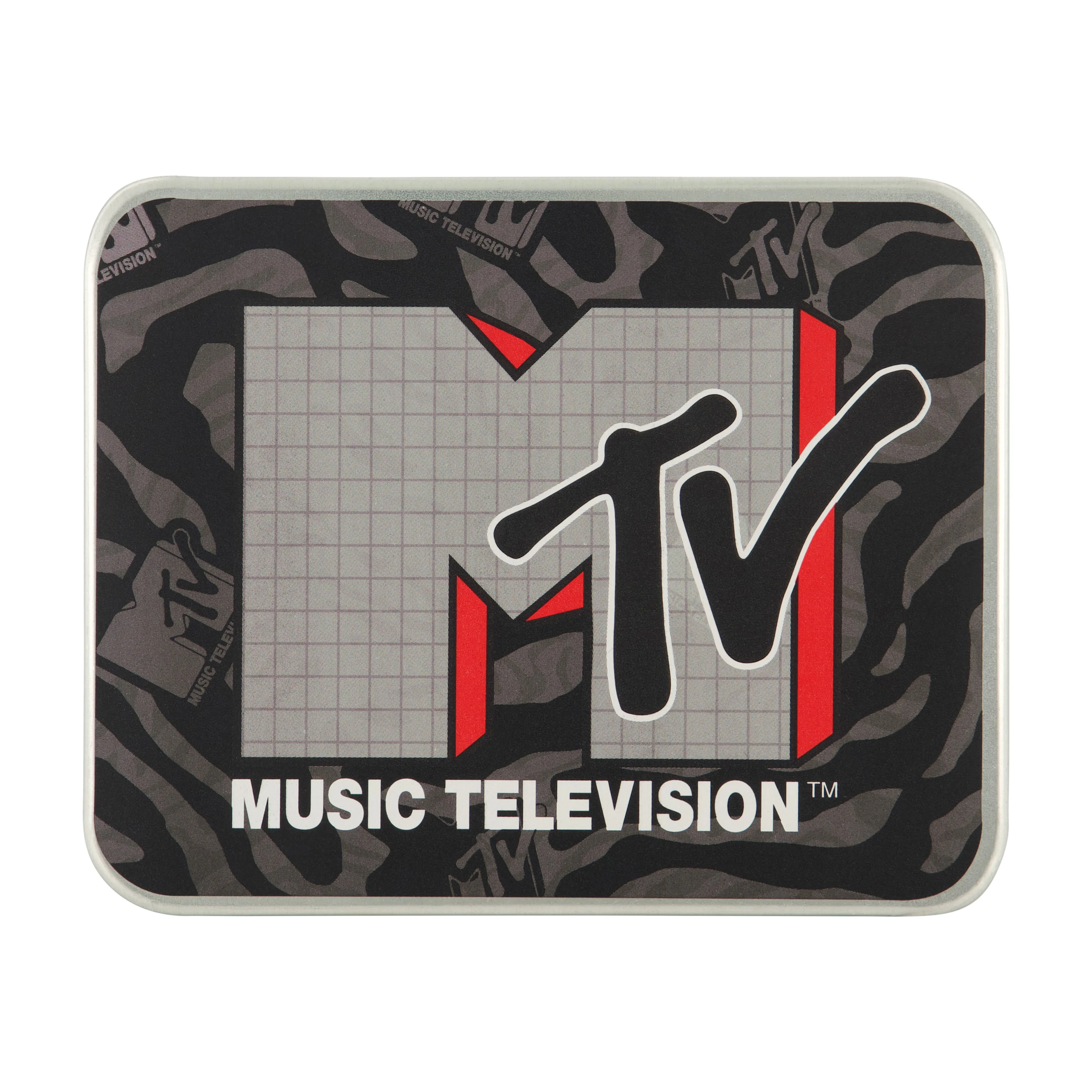 MTV LOGO Bifold Wallet, Slim Wallet with Decorative Tin for Men and Women