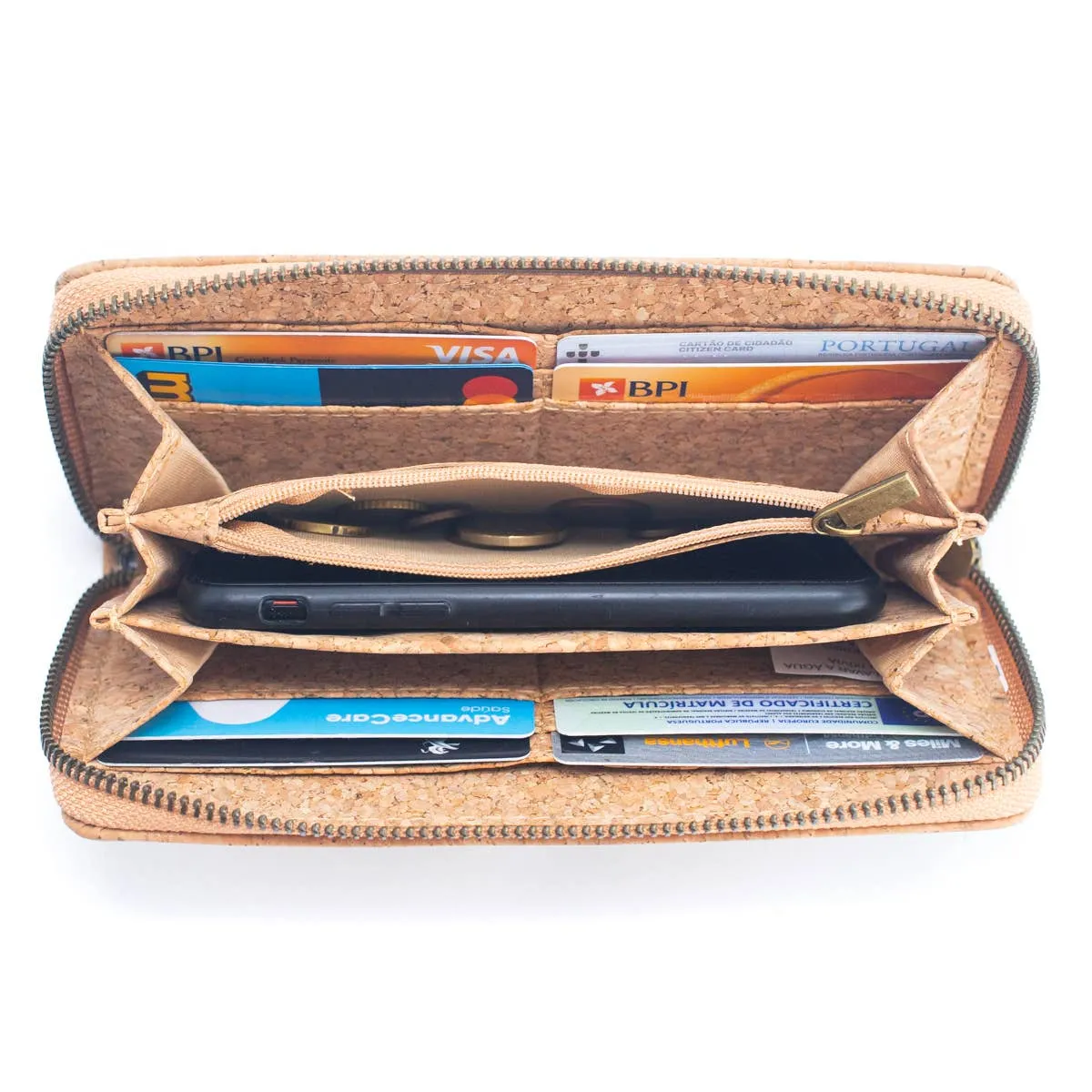 Natural cork women's classic vegan wallet Bag-324-F