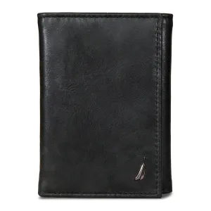 Nautica Mens Leather Trifold Wallet
