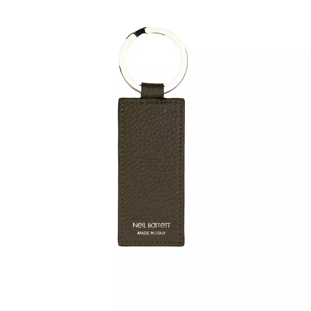 Neil Barrett Emerald Elegance Leather Men's Keychain