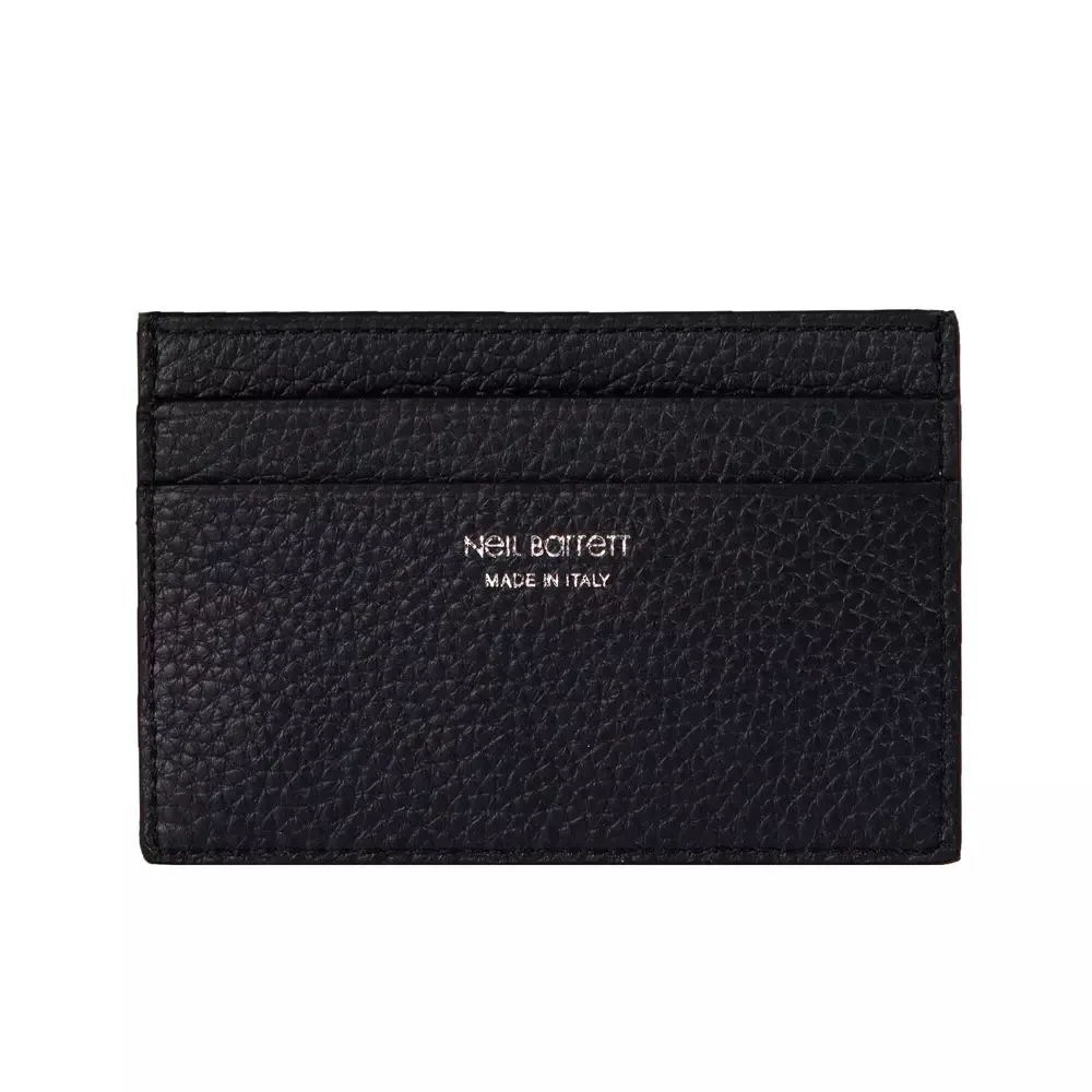 Neil Barrett Sleek  Leather Card Holder Men's Wallet