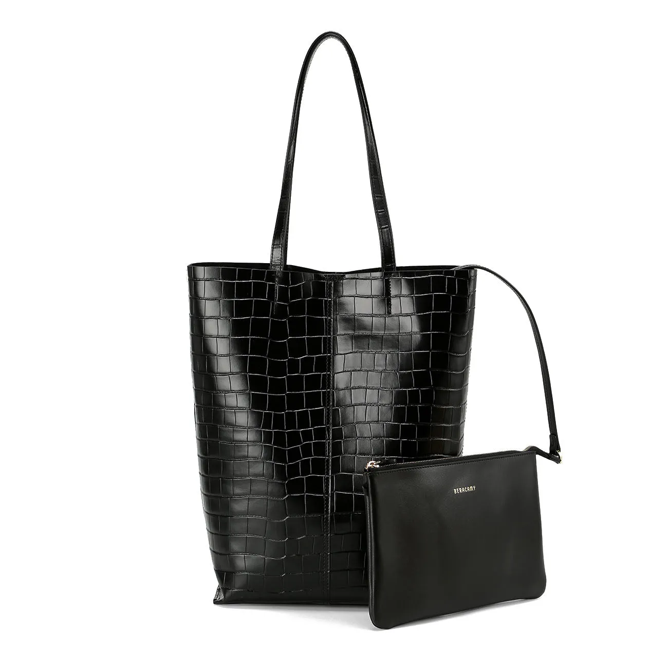 Nudist Portrait Tote - Embossed Black