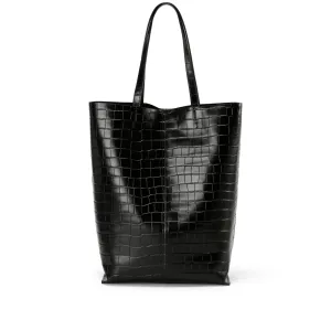Nudist Portrait Tote - Embossed Black