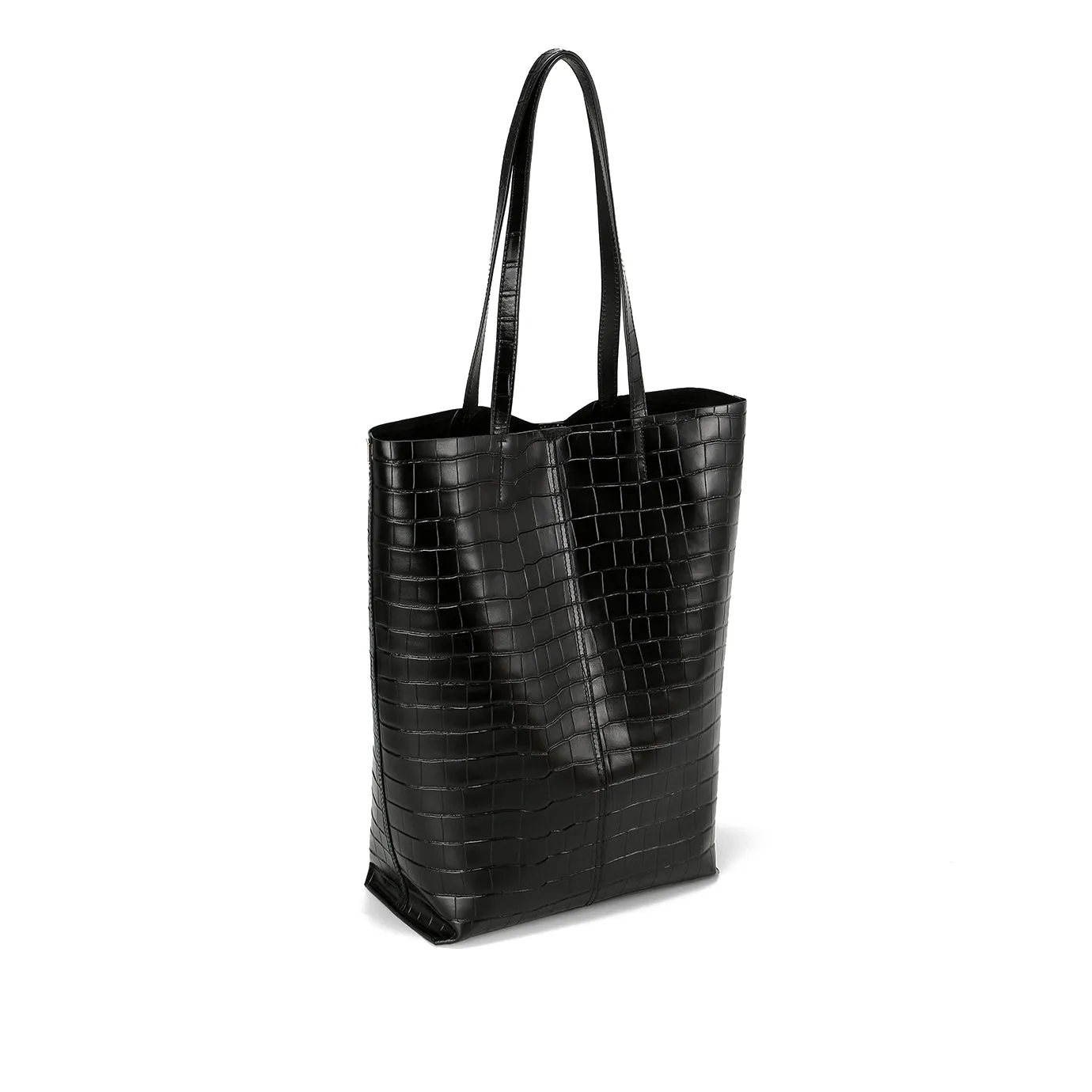 Nudist Portrait Tote - Embossed Black