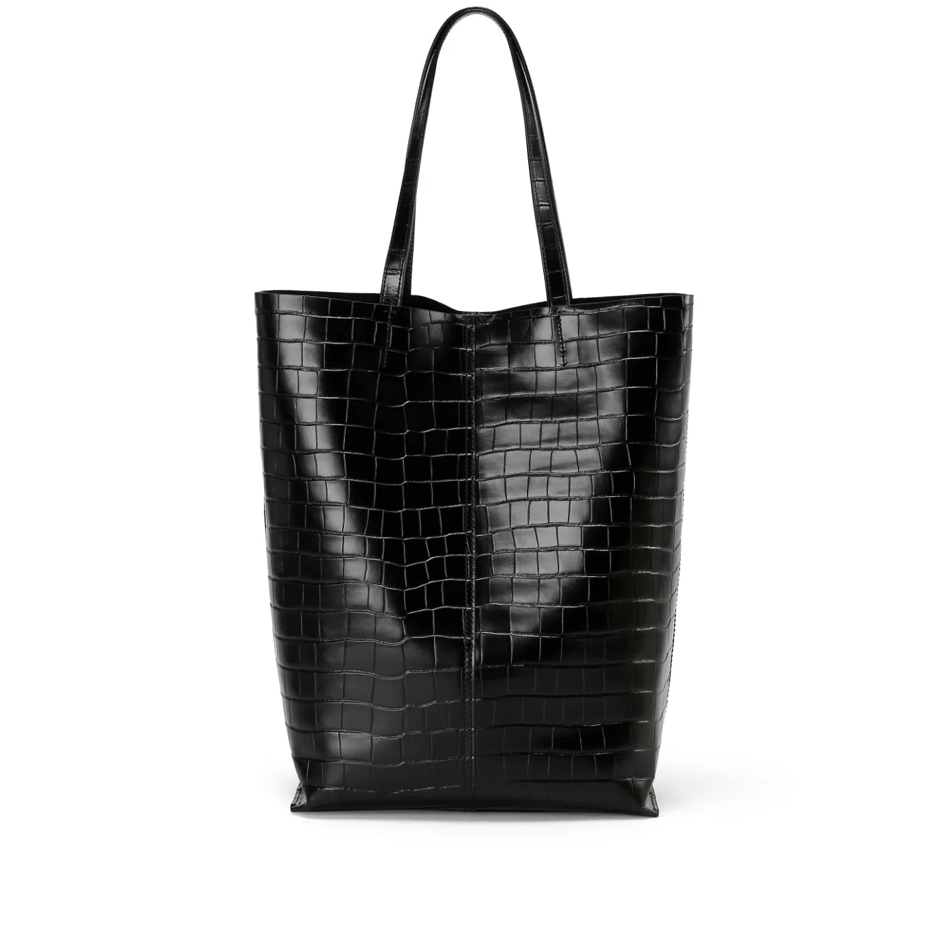 Nudist Portrait Tote - Embossed Black