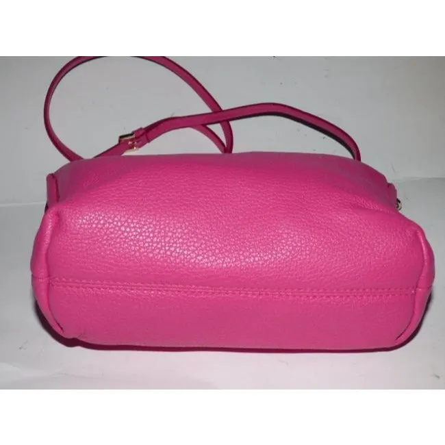 NWT, Furla, textured hot pink leather, two-way style, cross body, shoulder, or top handle, purse with built in cards slots!