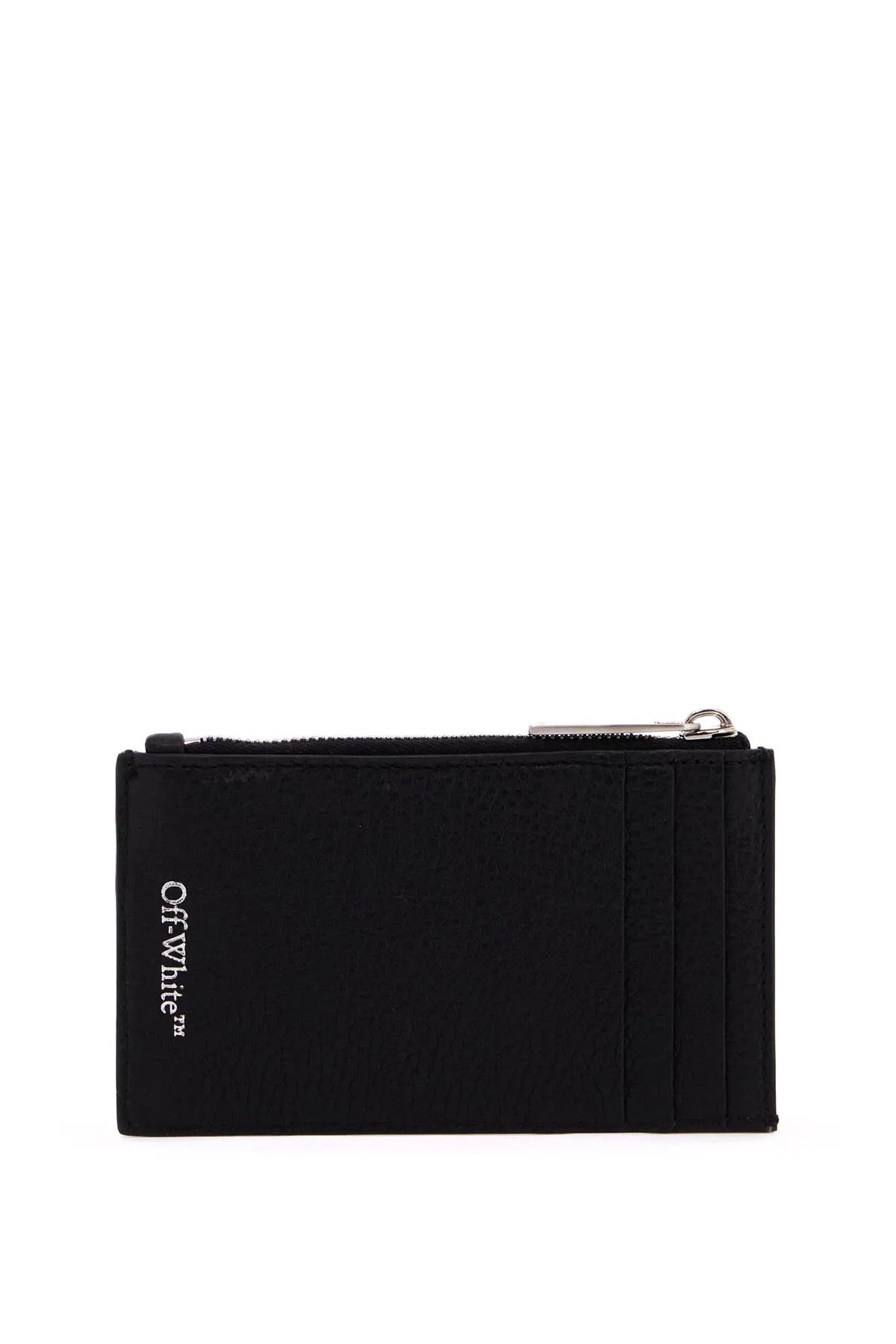 Off- Men's Leather Diag Card Holder