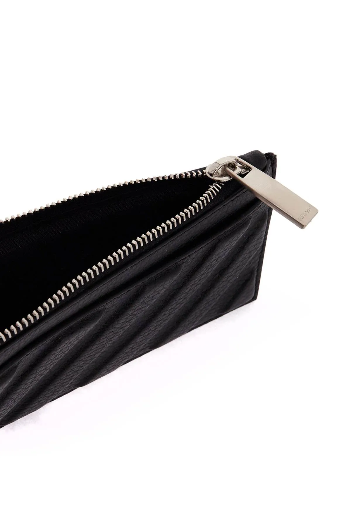 Off- Men's Leather Diag Card Holder